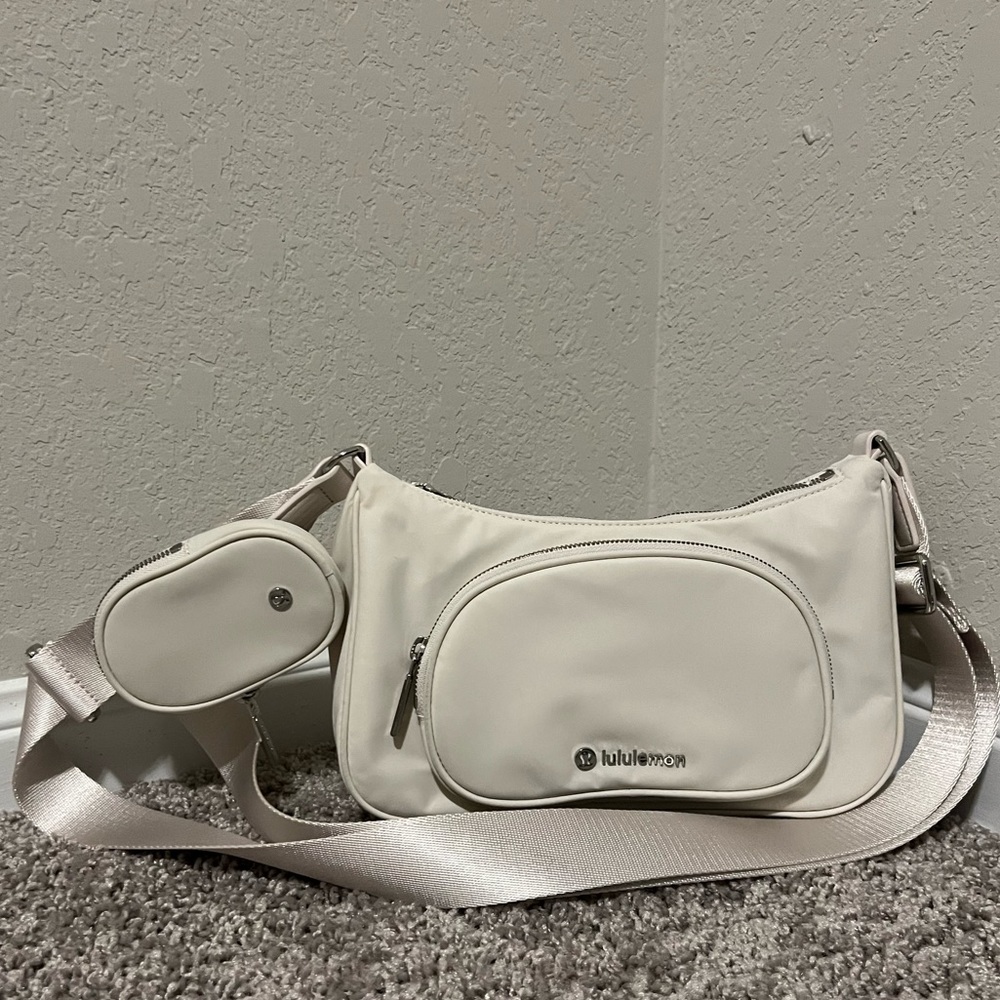 Viral Lululemon Crossbody with Nano Pouch in Opal white